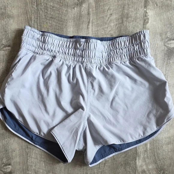 Lululemon Athletica Light Gray And Blue Reversible Athletic Shorts - Picture 2 of 4